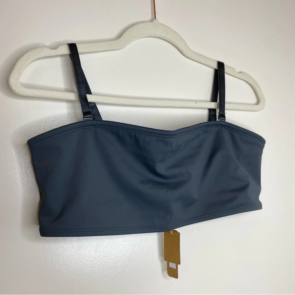 NEW!! SKIMS shaping Swim Bandeau Bikini Top - Gunmetal